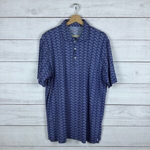 Peter Millar Seaside Night Voyage Golf Polo Shirt Large